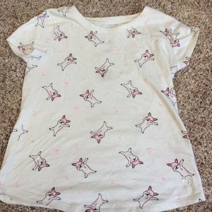 Girls size 8 dabbing puppy shirt used looks new